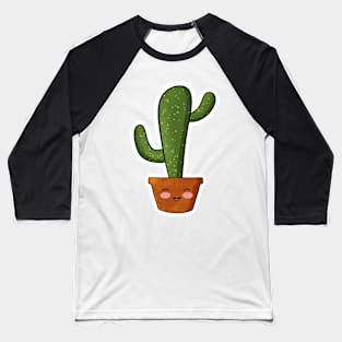 Kawaii cute cactus sticker Baseball T-Shirt